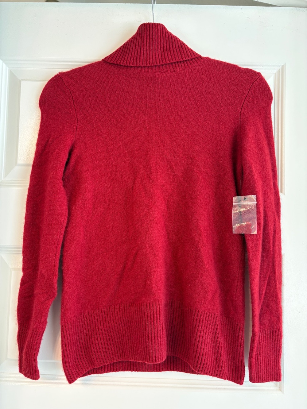 Saks Fifth Avenue Red Wool Cashmere Classy Turtleneck Sweater